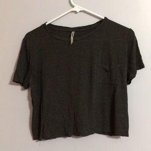 Tresics Black Crop Top Size Large With Pocket